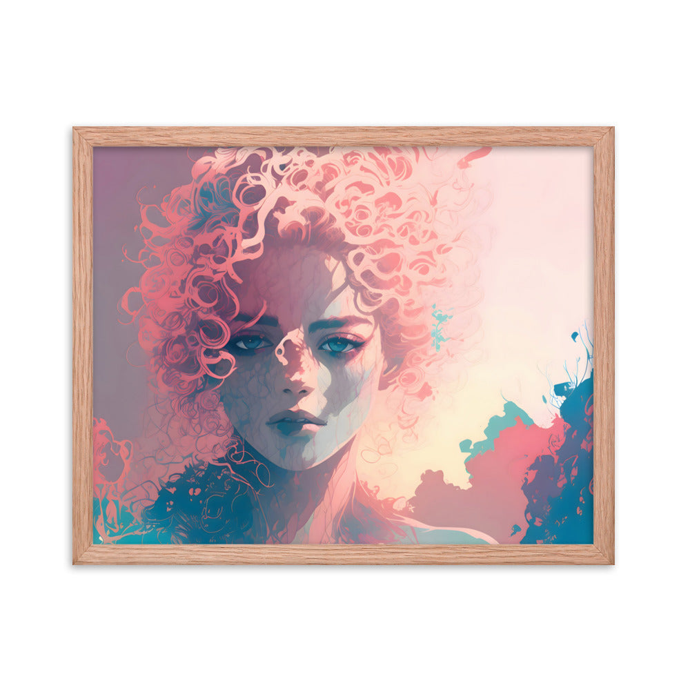 Curly Halo Framed Art Print