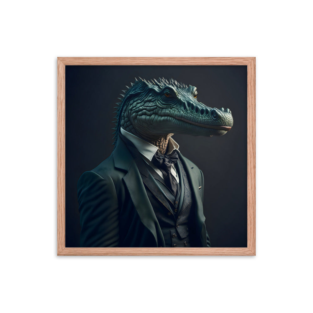 Classy Croc Framed Art Print