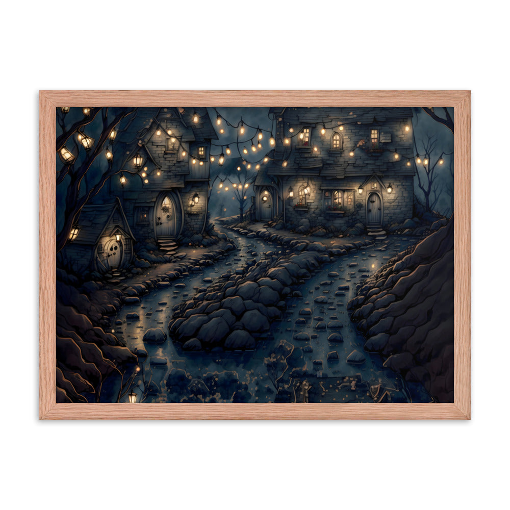 Villa in the Shadows Framed Art Print