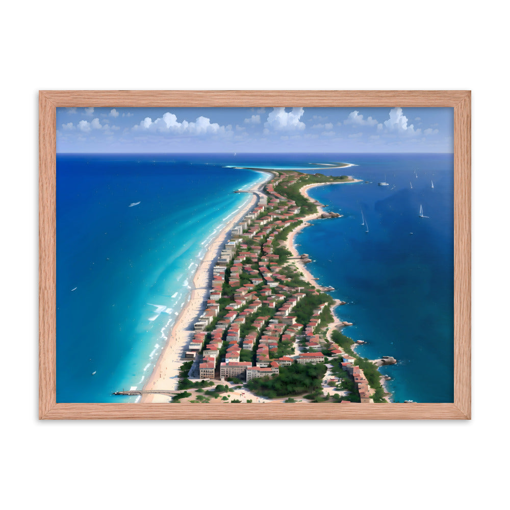 Cuba from the Clouds Framed Art Print