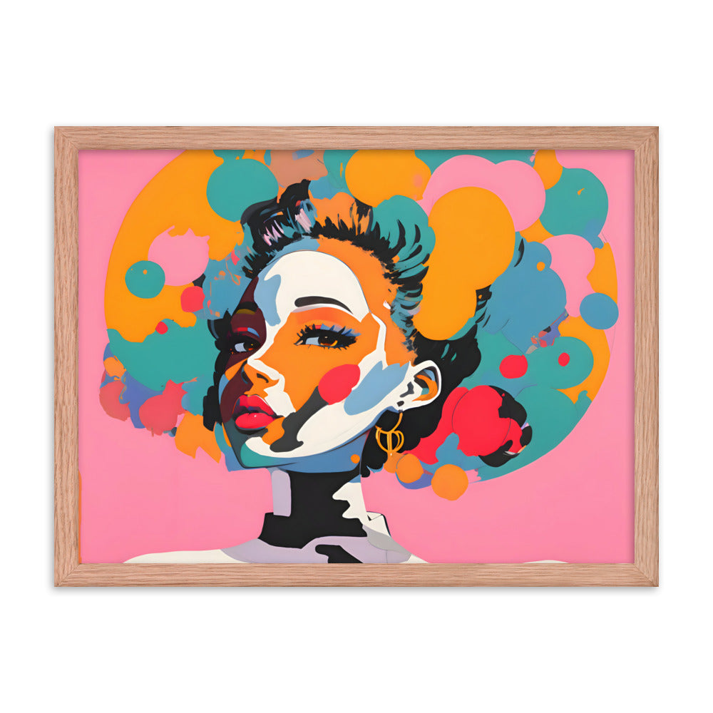 Vividly She Glows Framed Art Print