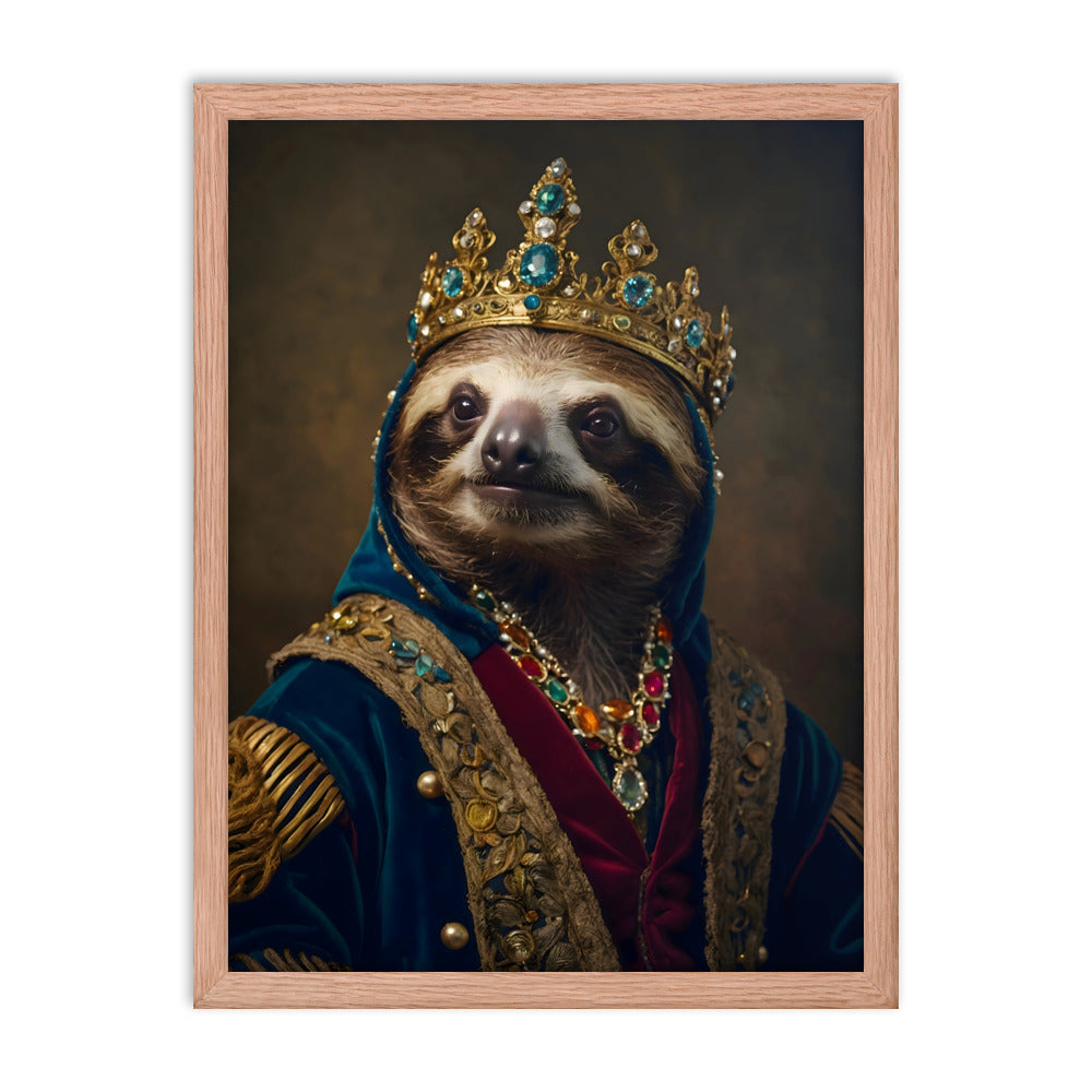 Lazy King Framed Art Print