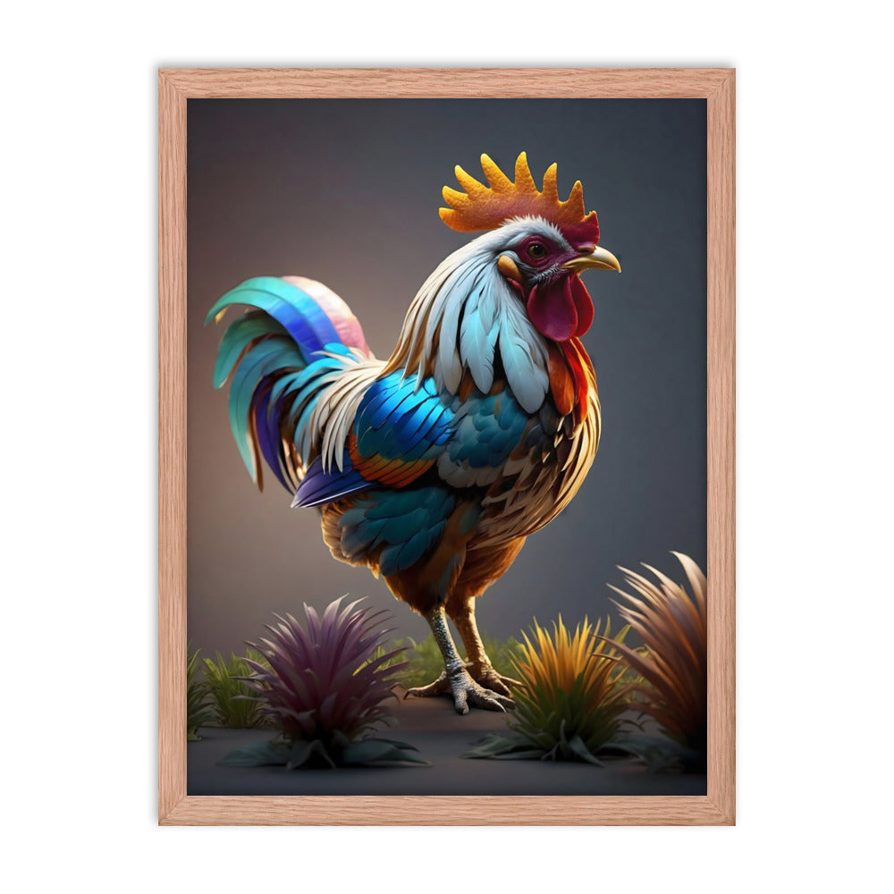 Cluck & Color Framed Art Print