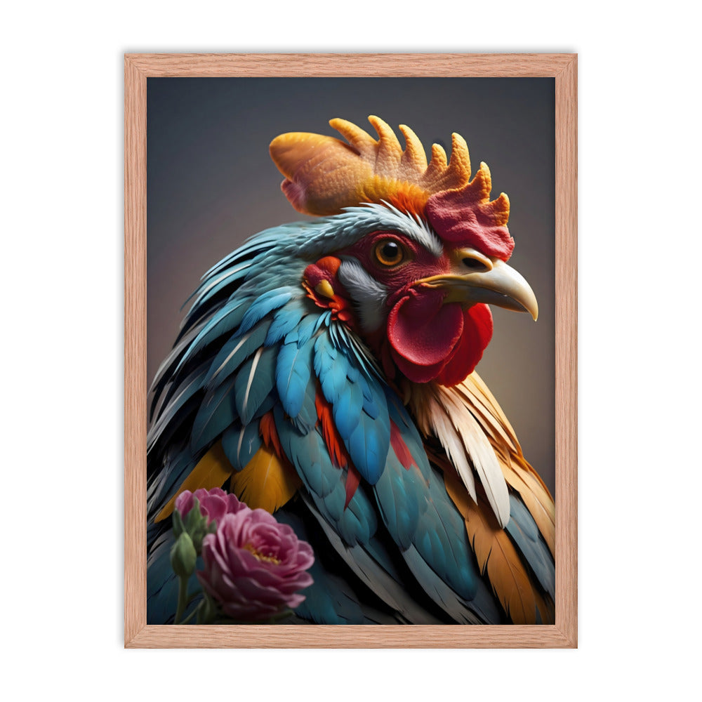 Fowl Face Framed Art Print