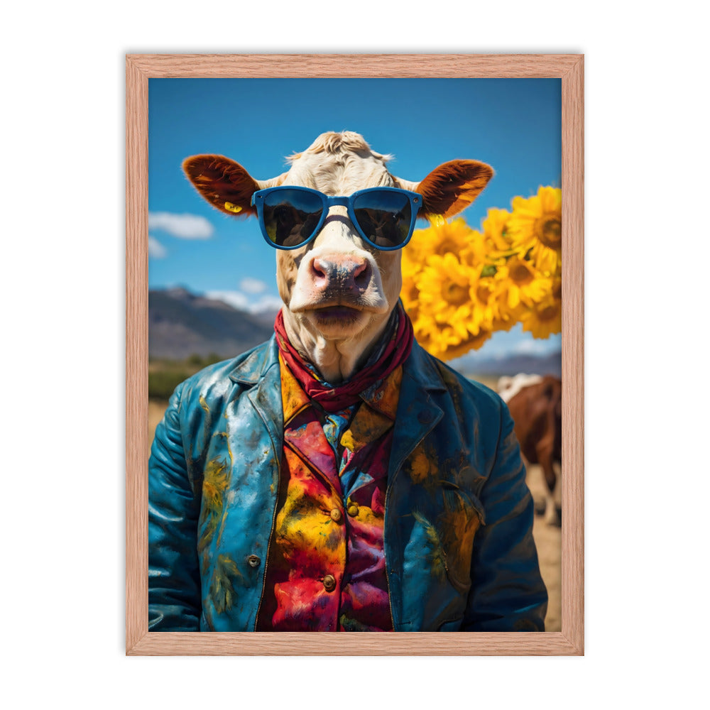 Sunny Moo-d Framed Art Print