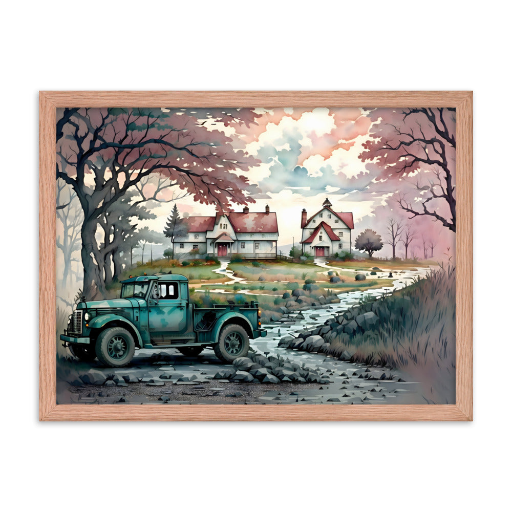 Old Truck's Tale Framed Art Print