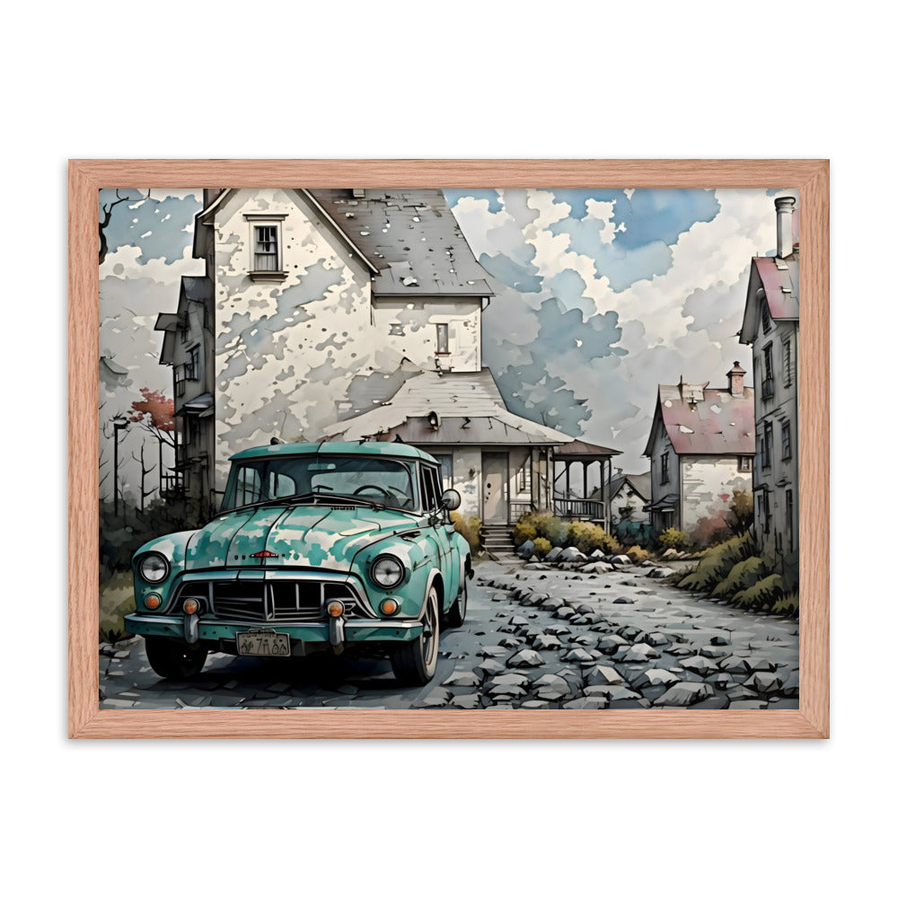 Weathered Wheels Framed Art Print