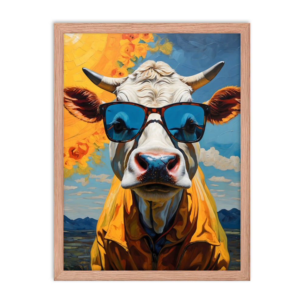 Sunshine Bovine Framed Art Print