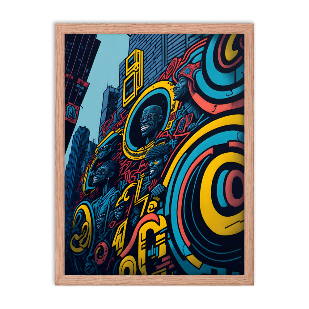 Faces of the City Framed Art Print