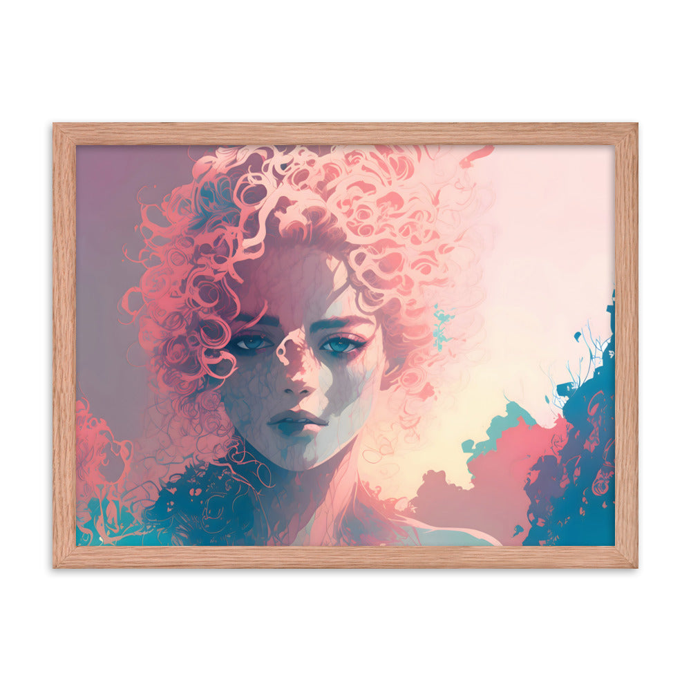 Curly Halo Framed Art Print