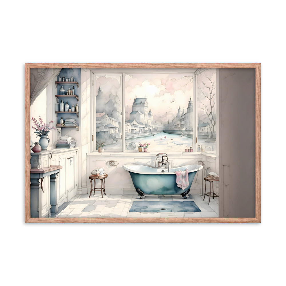 Bathing in Dawn's Light Framed Art Print