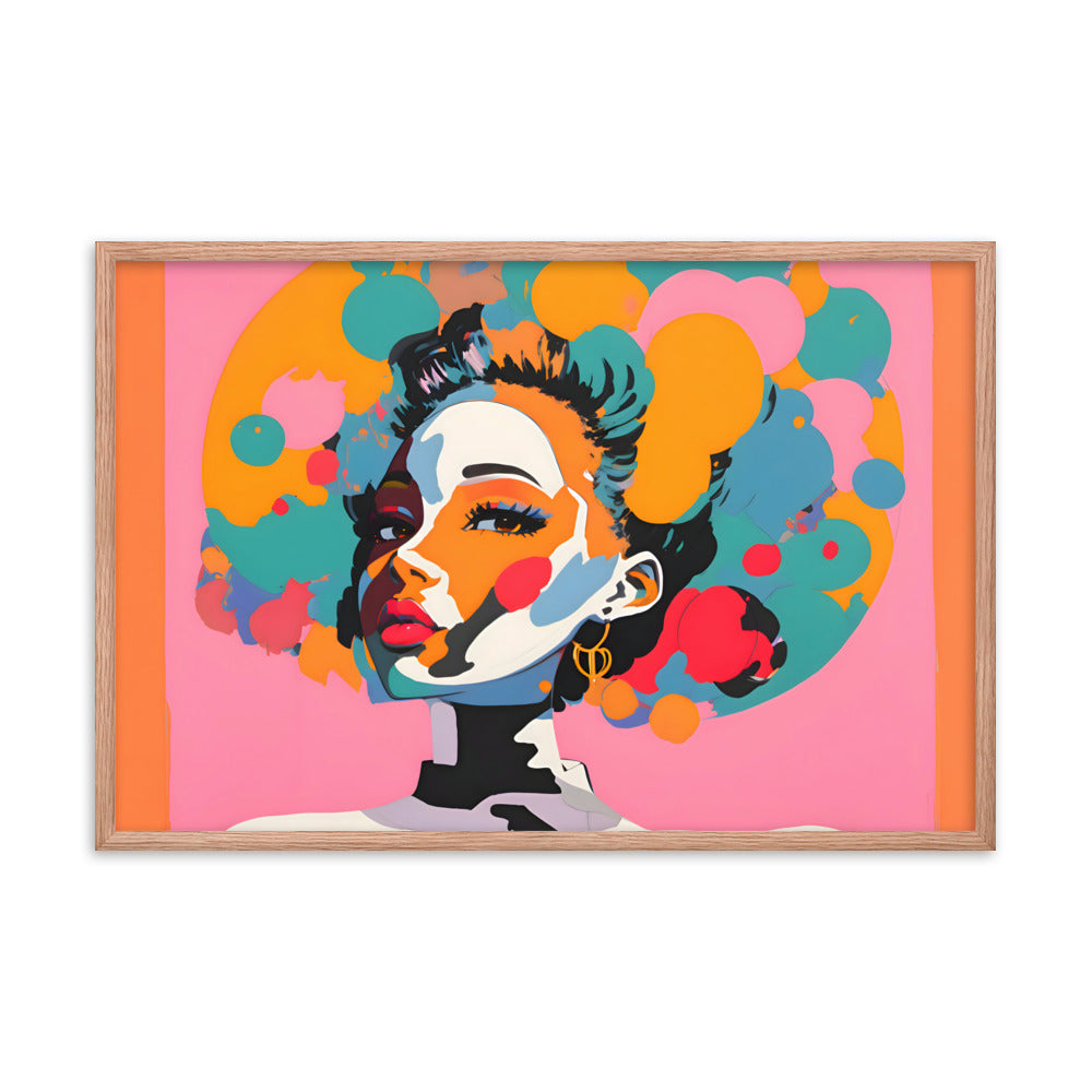 Vividly She Glows Framed Art Print