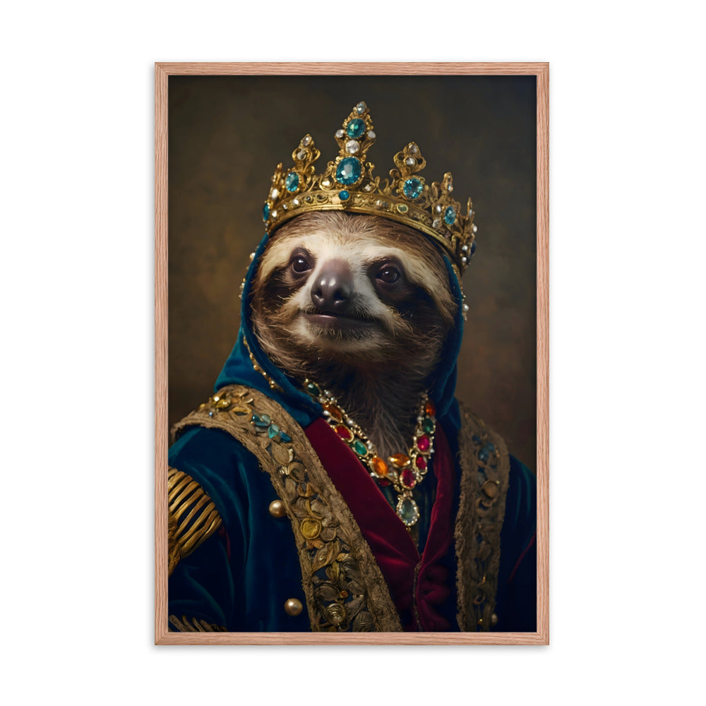 Lazy King Framed Art Print