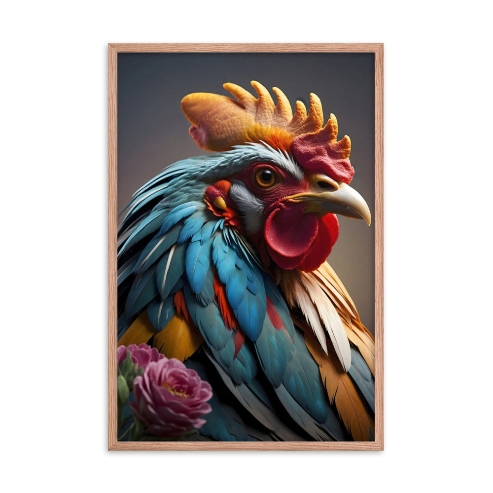 Fowl Face Framed Art Print