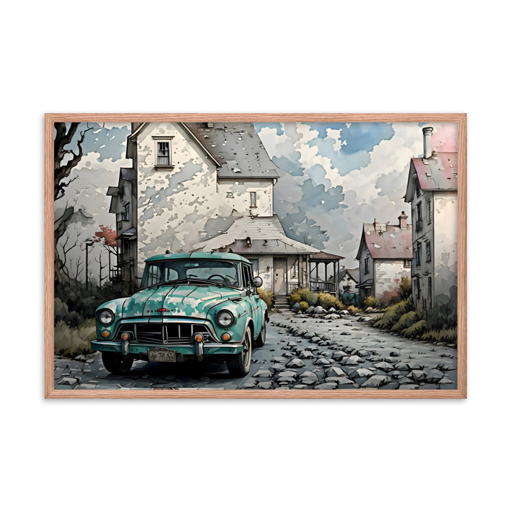 Weathered Wheels Framed Art Print