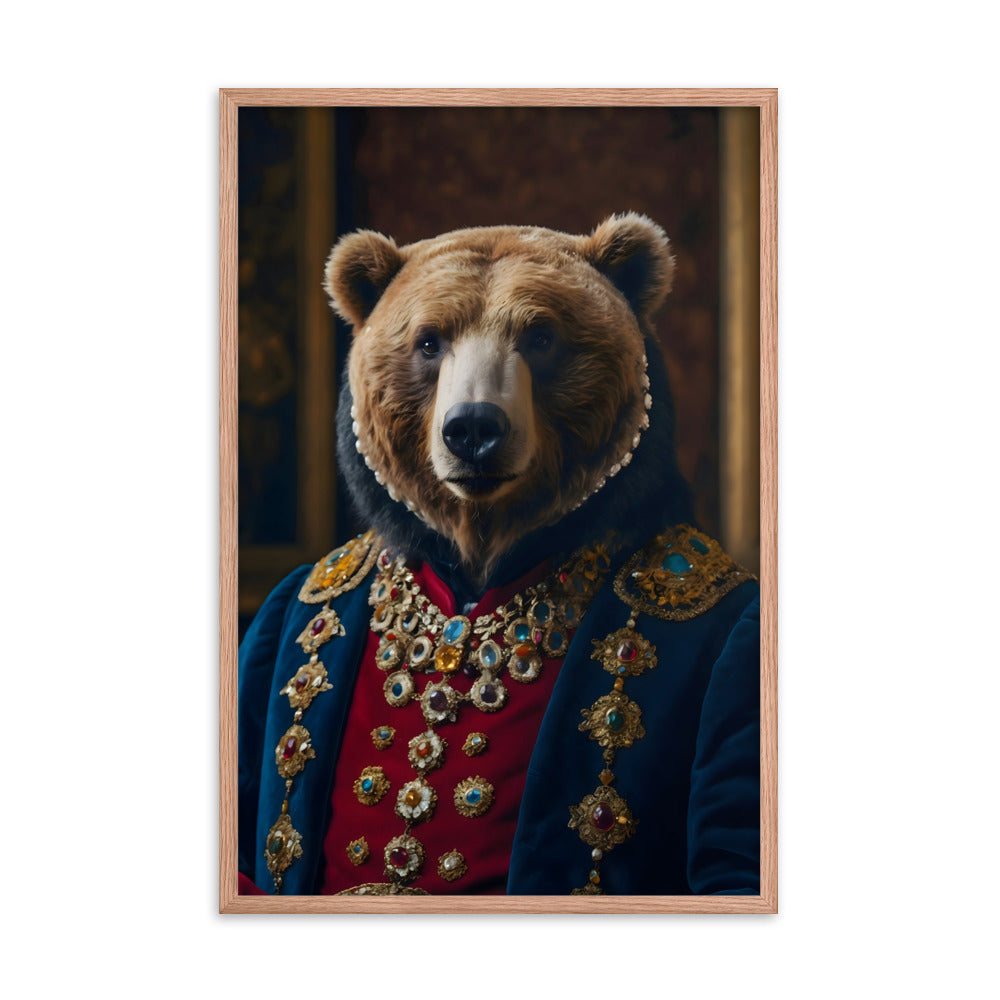 Genteel Grizzly Framed Art Print