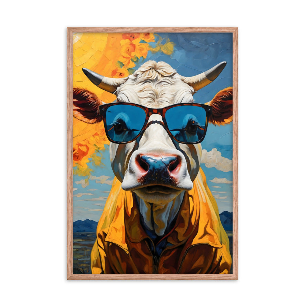 Sunshine Bovine Framed Art Print