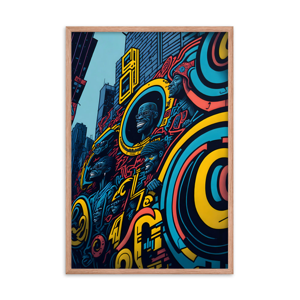 Faces of the City Framed Art Print