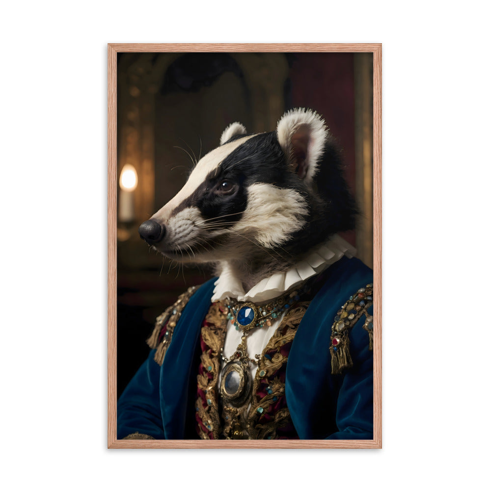 Baroque Badger Framed Art Print