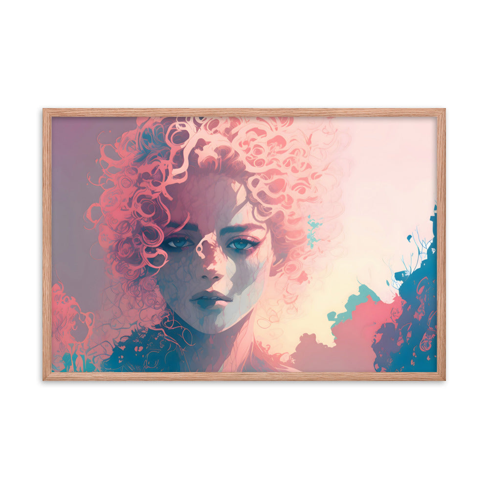 Curly Halo Framed Art Print