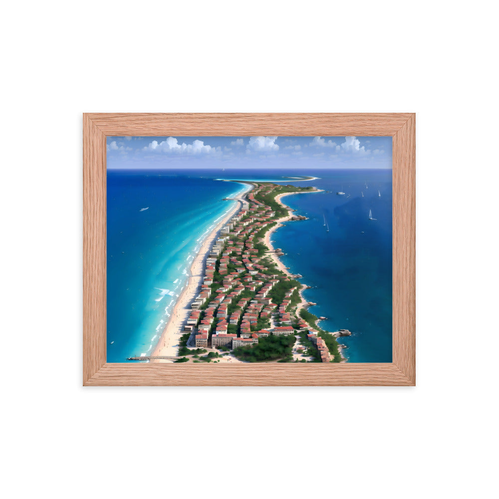 Cuba from the Clouds Framed Art Print