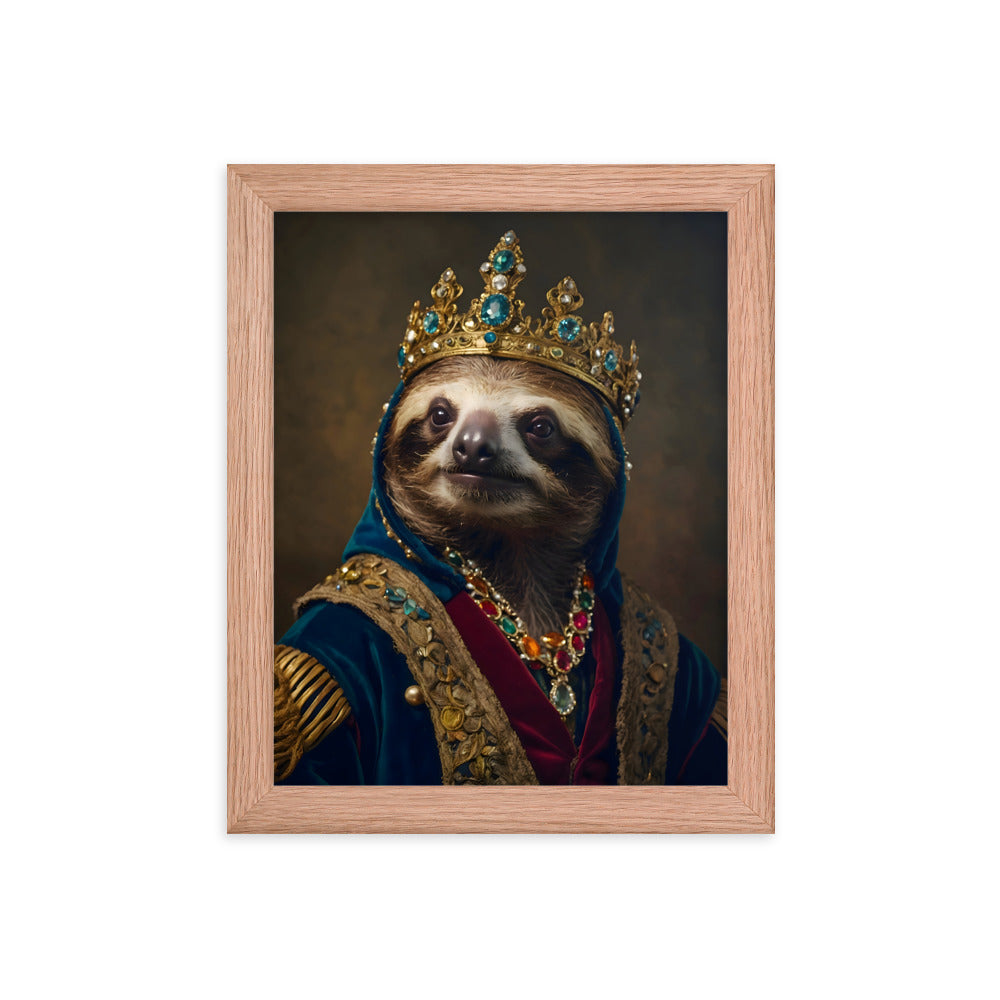 Lazy King Framed Art Print