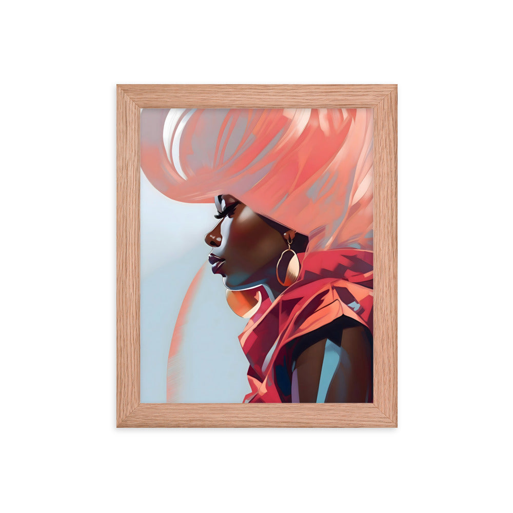 Her Pink Crown Framed Art Print