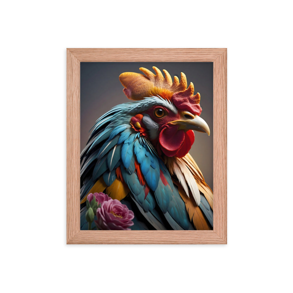 Fowl Face Framed Art Print