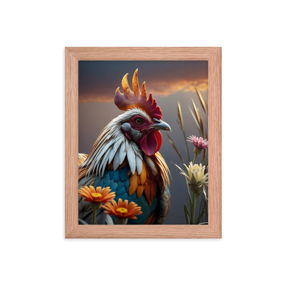 Cluck & Bloom Framed Art Print