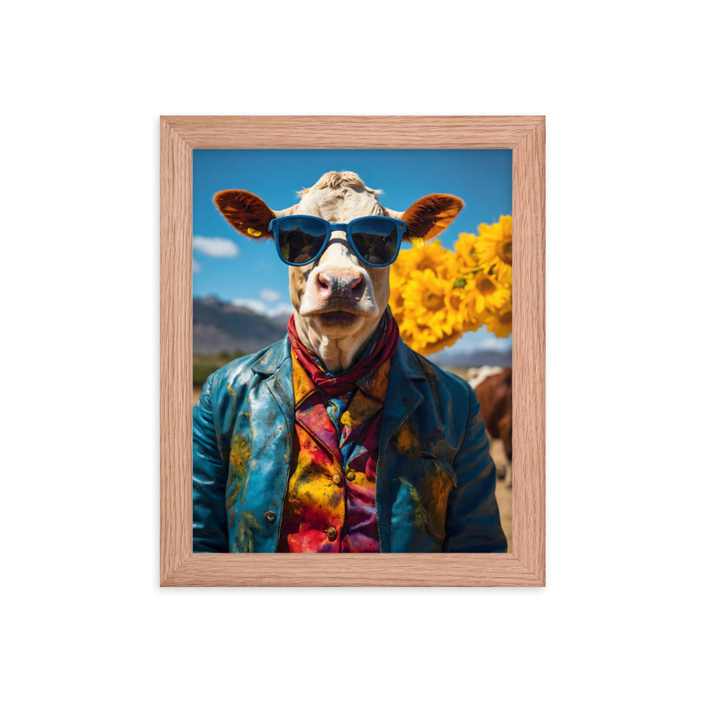 Sunny Moo-d Framed Art Print