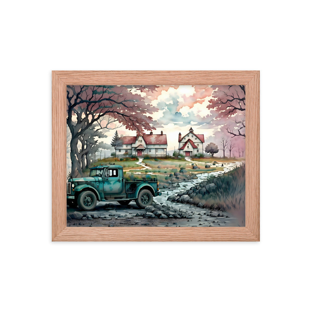 Old Truck's Tale Framed Art Print