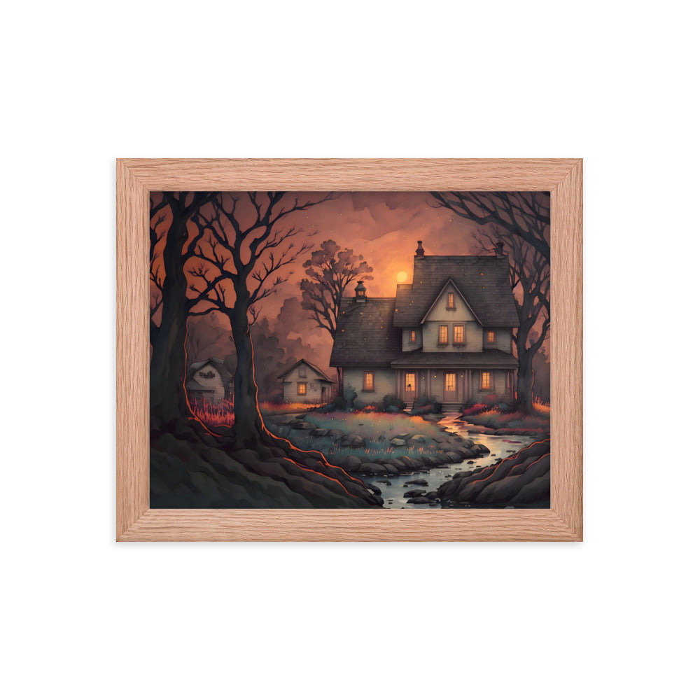 Twilight on the Farm Framed Art Print