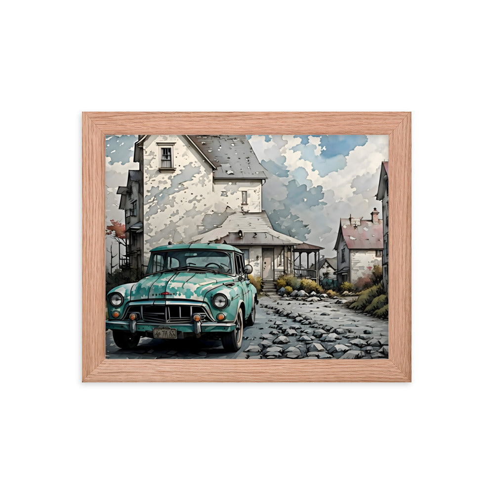 Weathered Wheels Framed Art Print