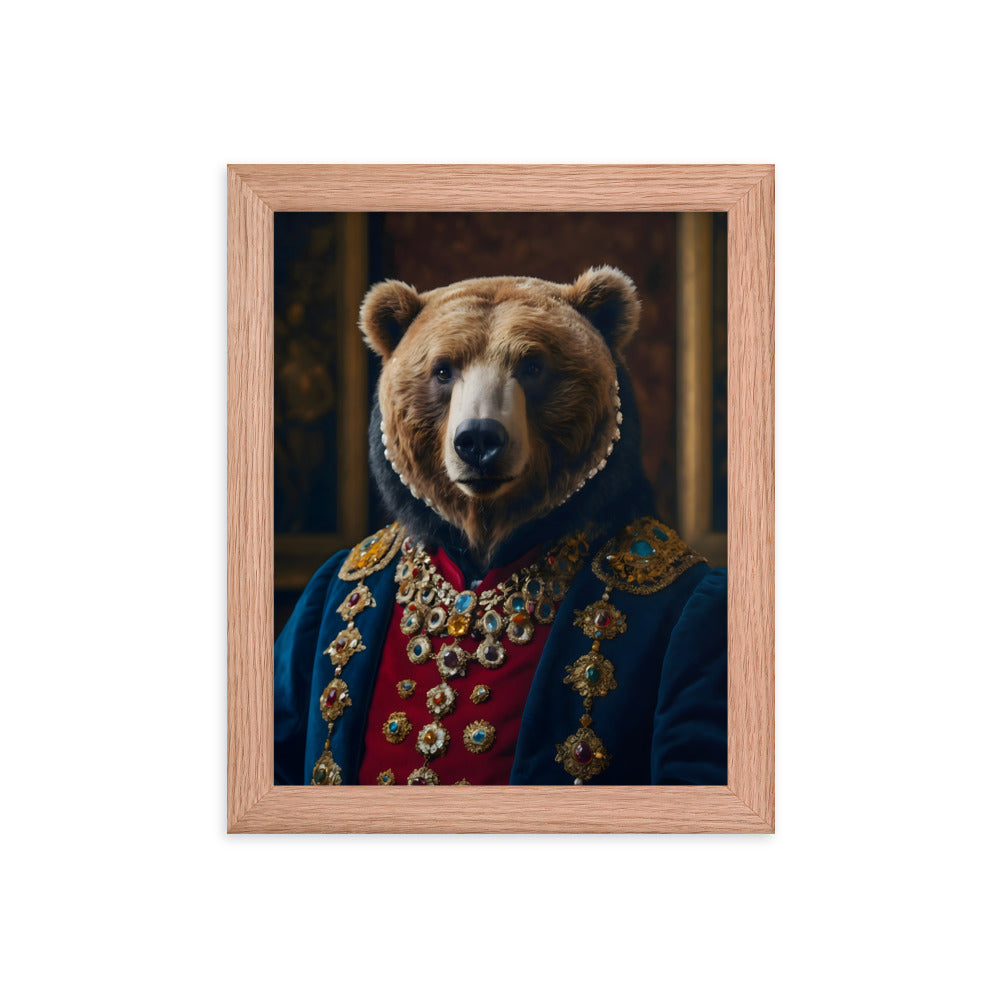 Genteel Grizzly Framed Art Print