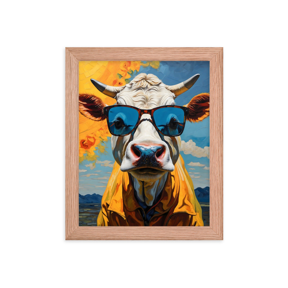 Sunshine Bovine Framed Art Print