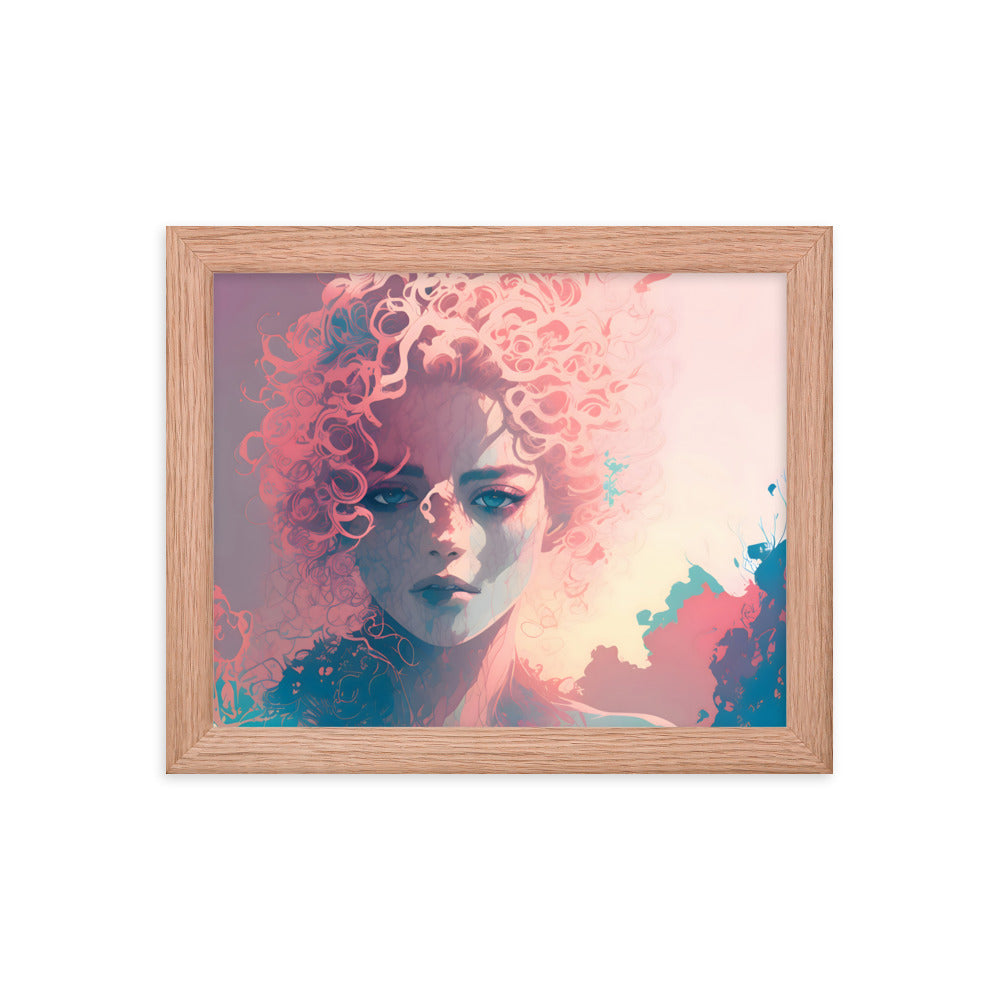 Curly Halo Framed Art Print