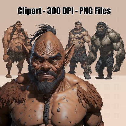 25 Cave Trolls Clipart