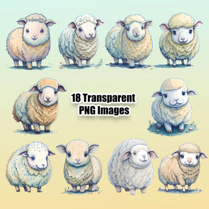 18 Sheep Clipart