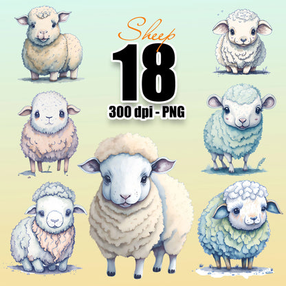 18 Sheep Clipart