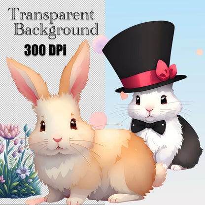 25 Bunnies Clipart