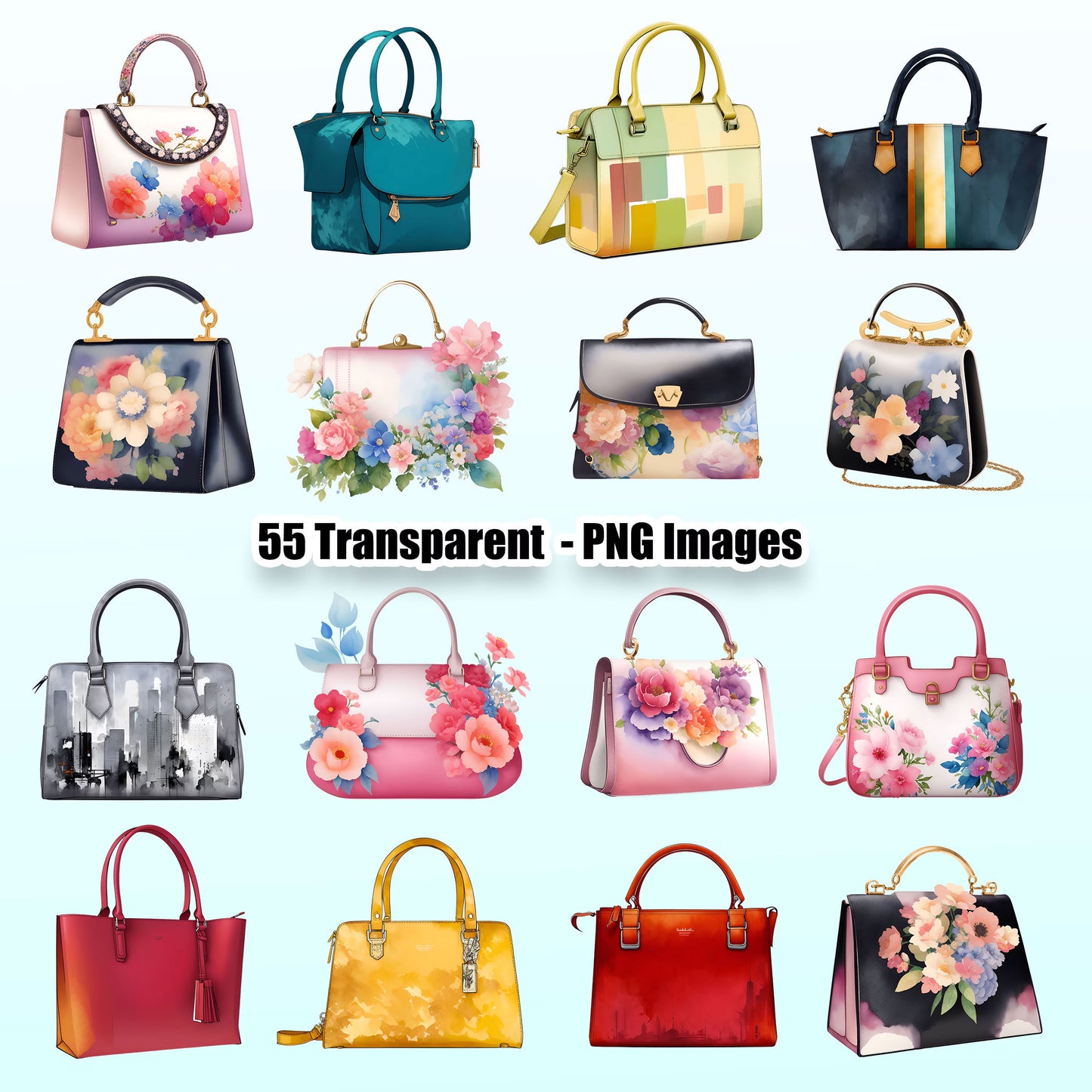 55 Watercolor Fashion Clipart