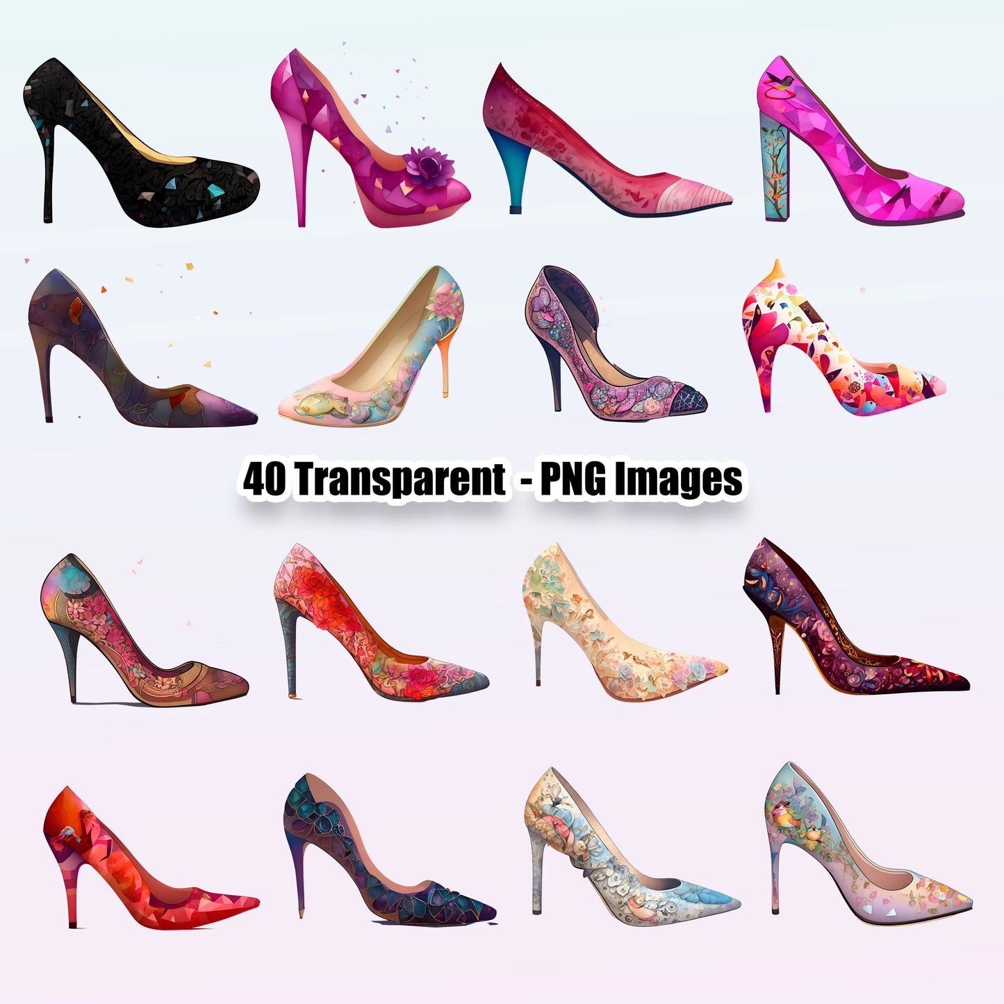 40 Women's Heels Clipart