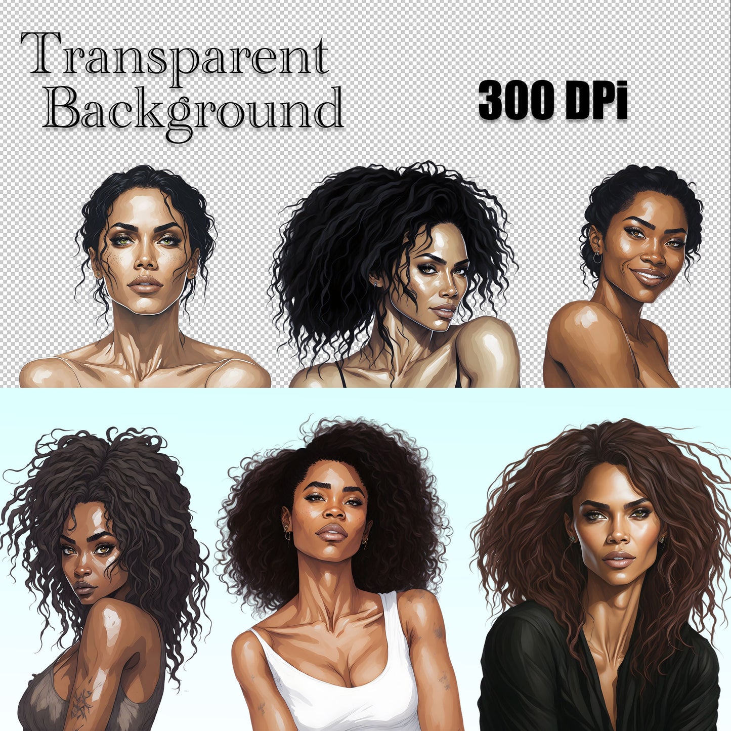 10 Stunning Black Woman Clipart