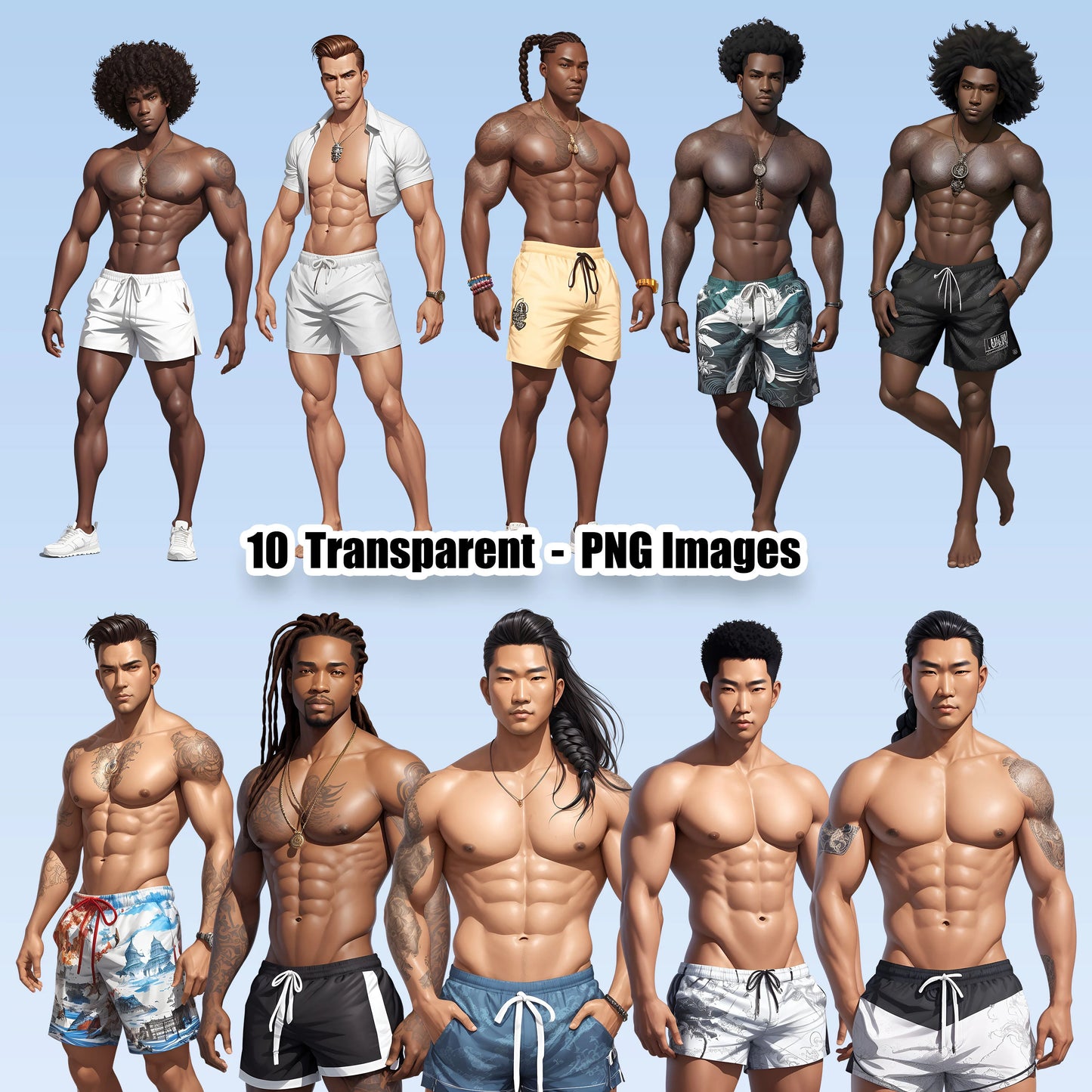 10 Swimwear Models Clipart