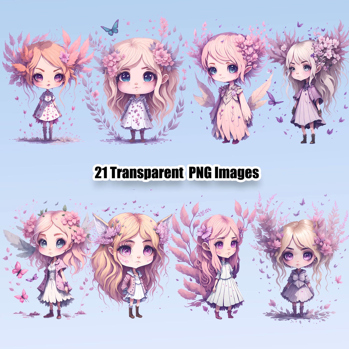 21 Pink Blossoms Clipart