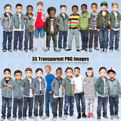 35 Kids Clipaart