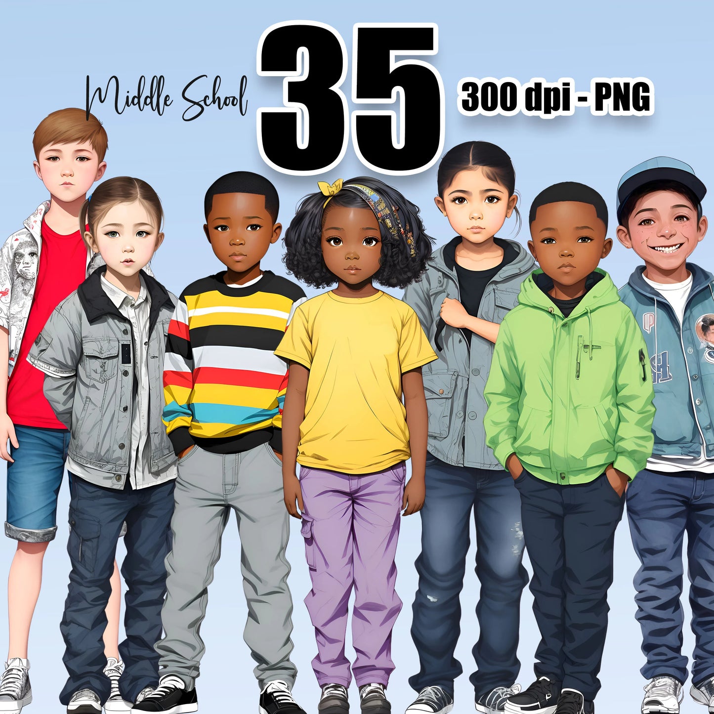 35 Kids Clipaart