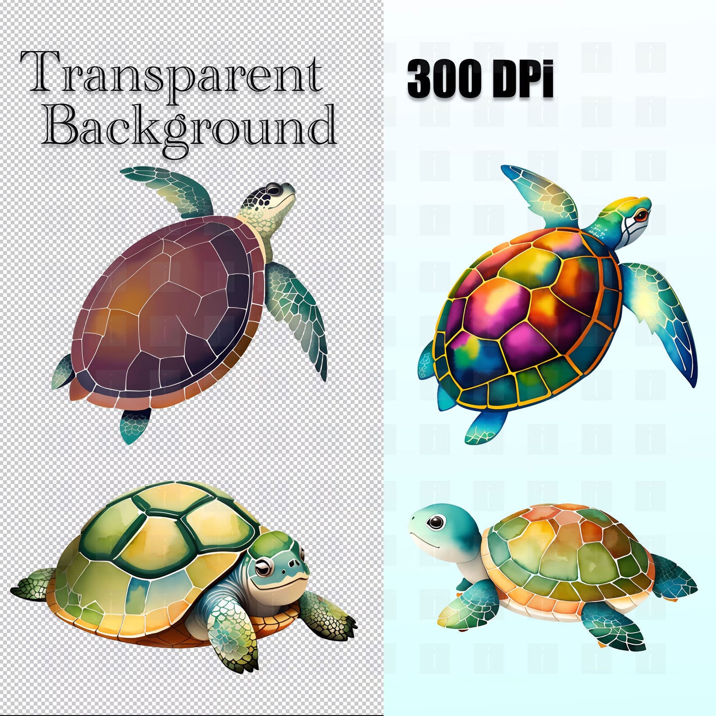 26 Turtles Clipart