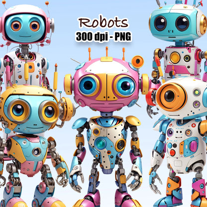 21 Robots Clipart