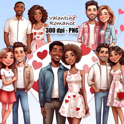 18 Valentine's Romance Clipart